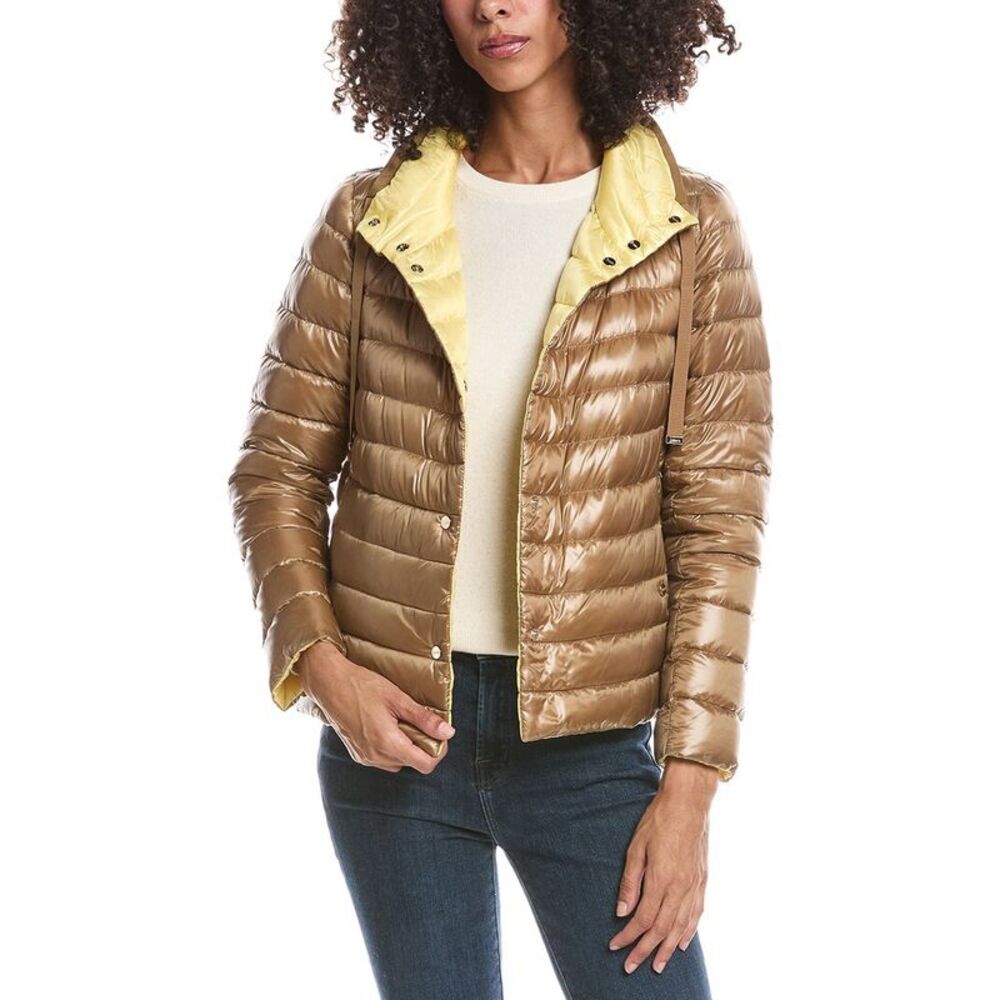 Herno Womens  Down Puffer Jacket, Yellow